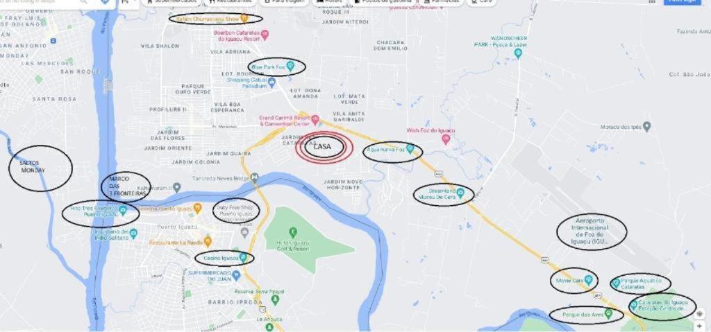 Casa Proximo Argentina, Aeroporto , Cataratas, Shopping Catuai Apartment ฟอสดูอีกวาซู ภายนอก รูปภาพ